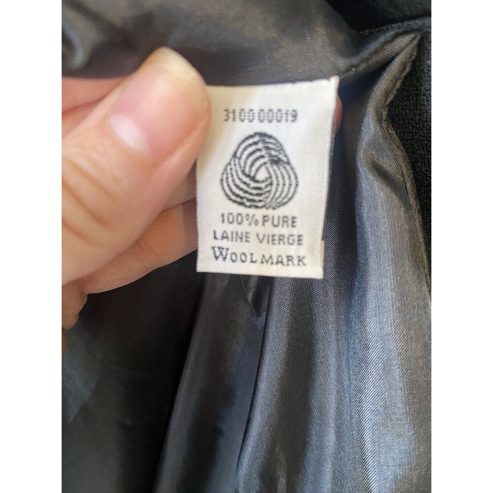 VINTAGE Pendleton Blazer Womens Size 4 100% Wool Black Classic Office Capsule - Picture 5 of 10